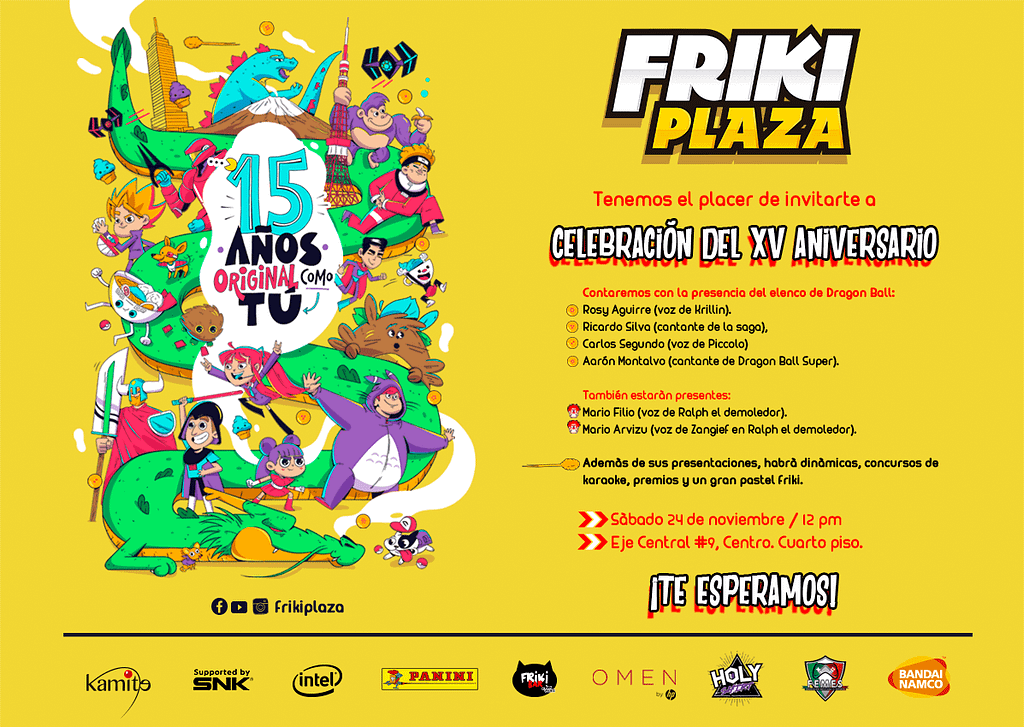 Frikiplaza te invita a celebrar sus XV años