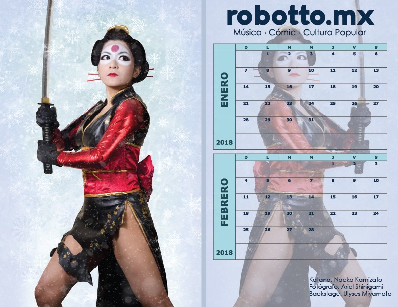 Calendario Robotto 2018