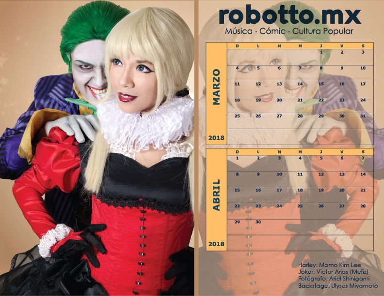 Calendario Robotto 2018