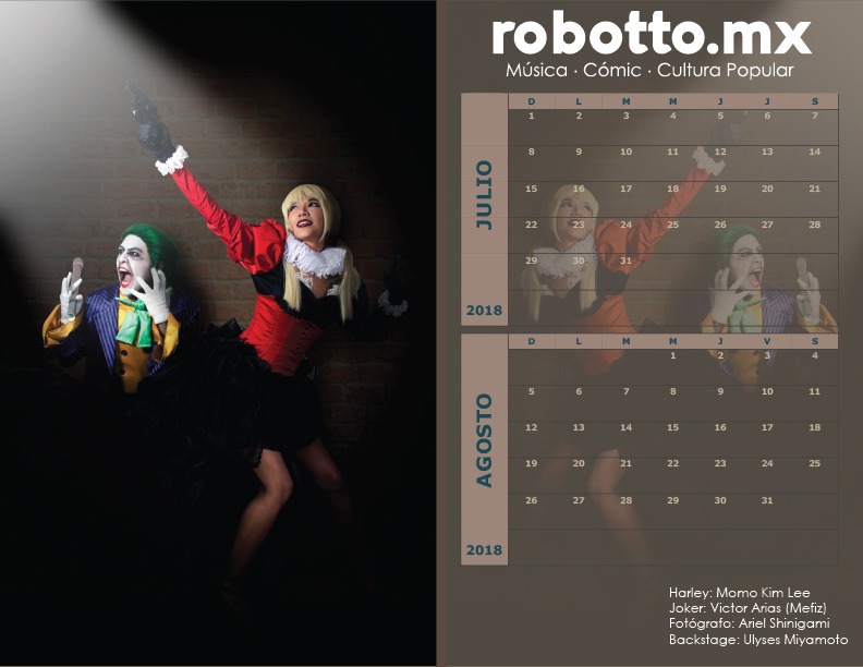 Calendario Robotto 2018
