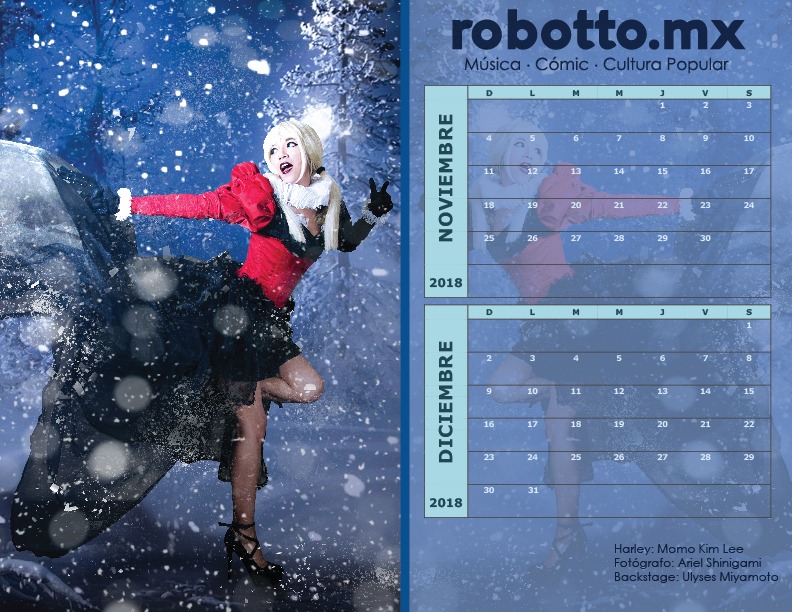 Calendario Robotto 2018