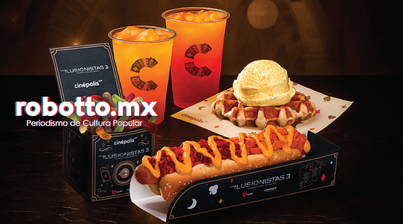 Menú temático de Los Ilusionistas 3 en Cinépolis VIP
